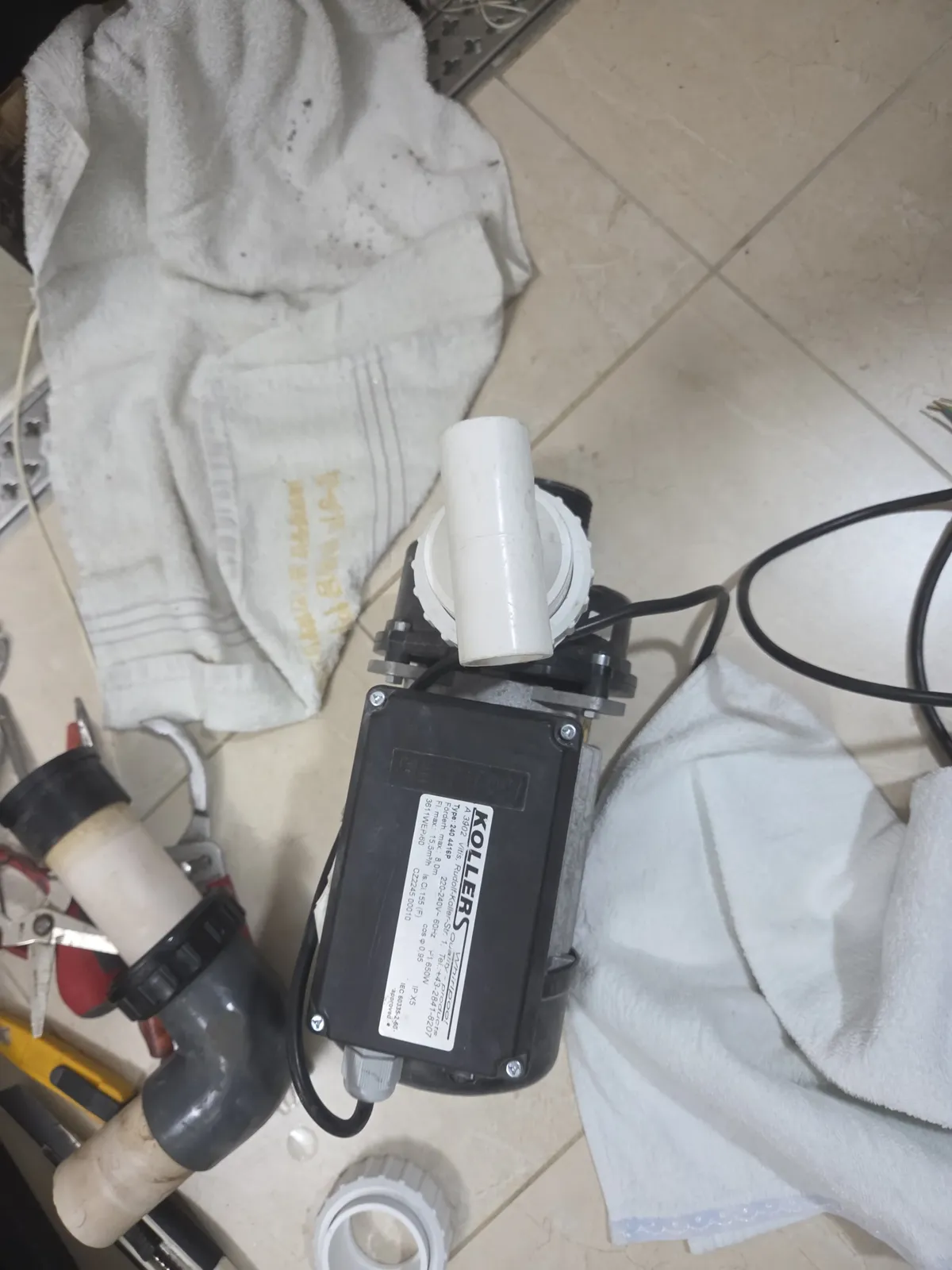 경남 진주 월풀 순환 모터 교체 기존 모터 분리